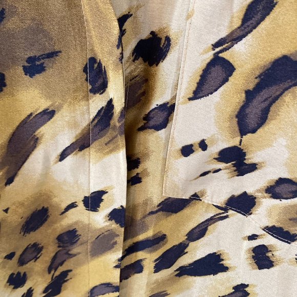 Primark Women's Black Animal Print Lime Green Slim Fit Shirt Size 18 - Picture 10 of 14